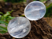 Polished Girasol Pearl Quartz Palm Stones x 20 From Ambatondrazaka, Madagascar