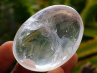 Polished Girasol Pearl Quartz Palm Stones x 20 From Ambatondrazaka, Madagascar