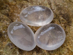 Polished Girasol Pearl Quartz Palm Stones x 20 From Ambatondrazaka, Madagascar - Toprock Gemstones and Minerals 