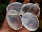 Polished Girasol Pearl Quartz Palm Stones x 20 From Ambatondrazaka, Madagascar - Toprock Gemstones and Minerals 
