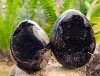 Polished Septerye Sauvage "Dragons Egg" Geodes x 3 From Mahajanga, Madagascar