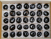 Polished Black Tourmaline Galets x 35 From Madagascar