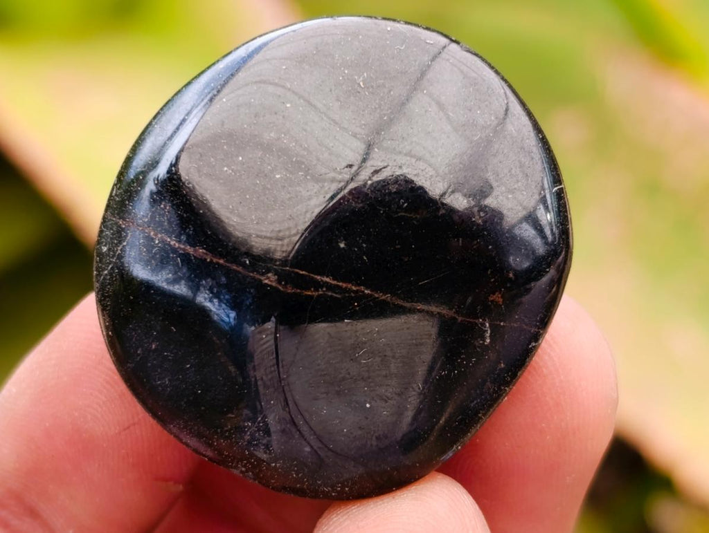 Polished Black Tourmaline Galets x 35 From Madagascar