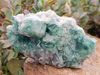 Natural Cubic Green Fluorite Cluster Specimens x 3 From Mandrosonoro, Madagascar