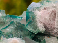 Natural Cubic Green Fluorite Cluster Specimens x 3 From Mandrosonoro, Madagascar