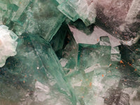 Natural Cubic Green Fluorite Cluster Specimens x 3 From Mandrosonoro, Madagascar