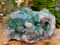 Natural Cubic Green Fluorite Cluster Specimens x 3 From Mandrosonoro, Madagascar