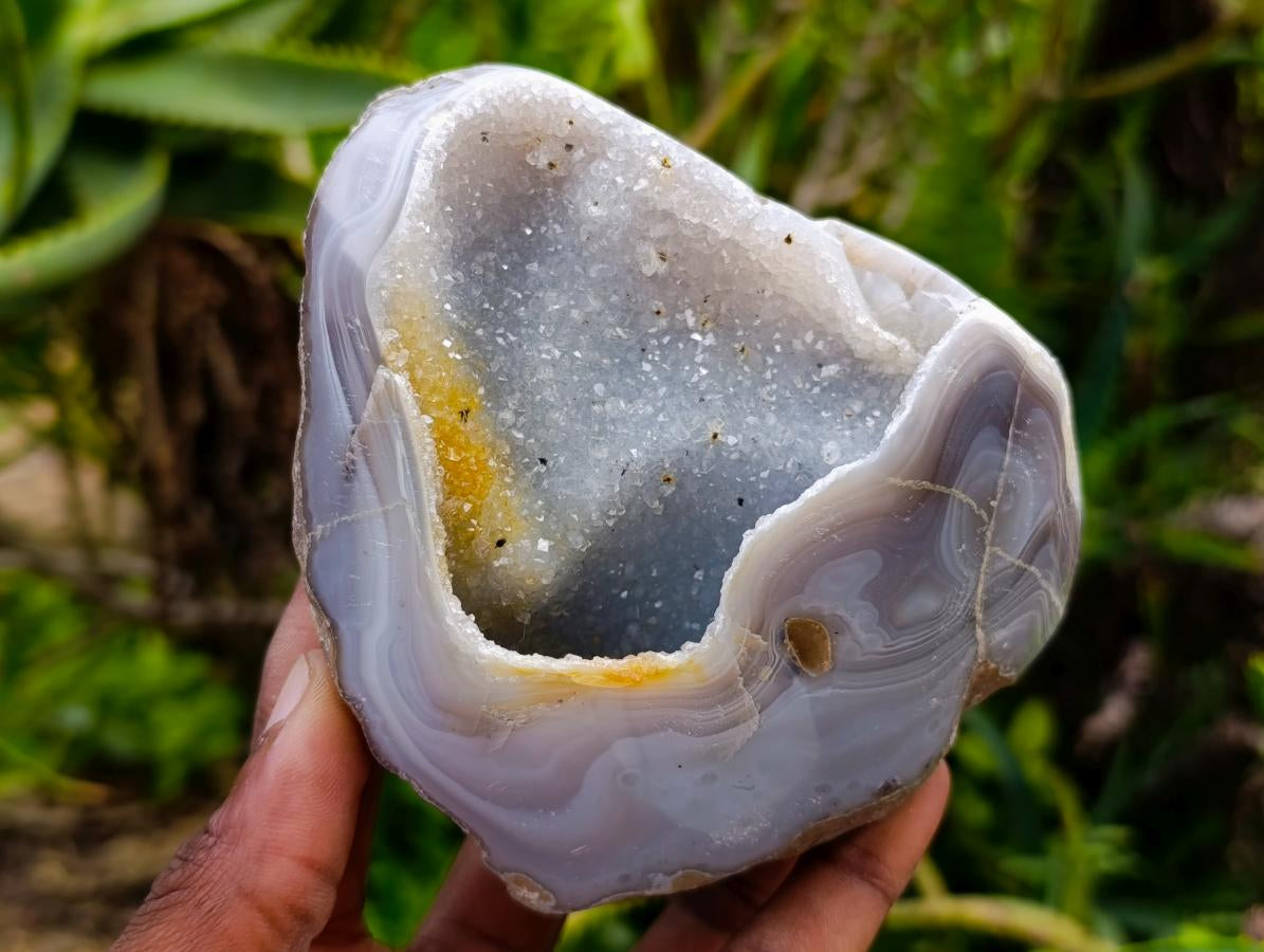 Polished Agate Amethyst Geodes x 3 From Maintirano, Madagascar