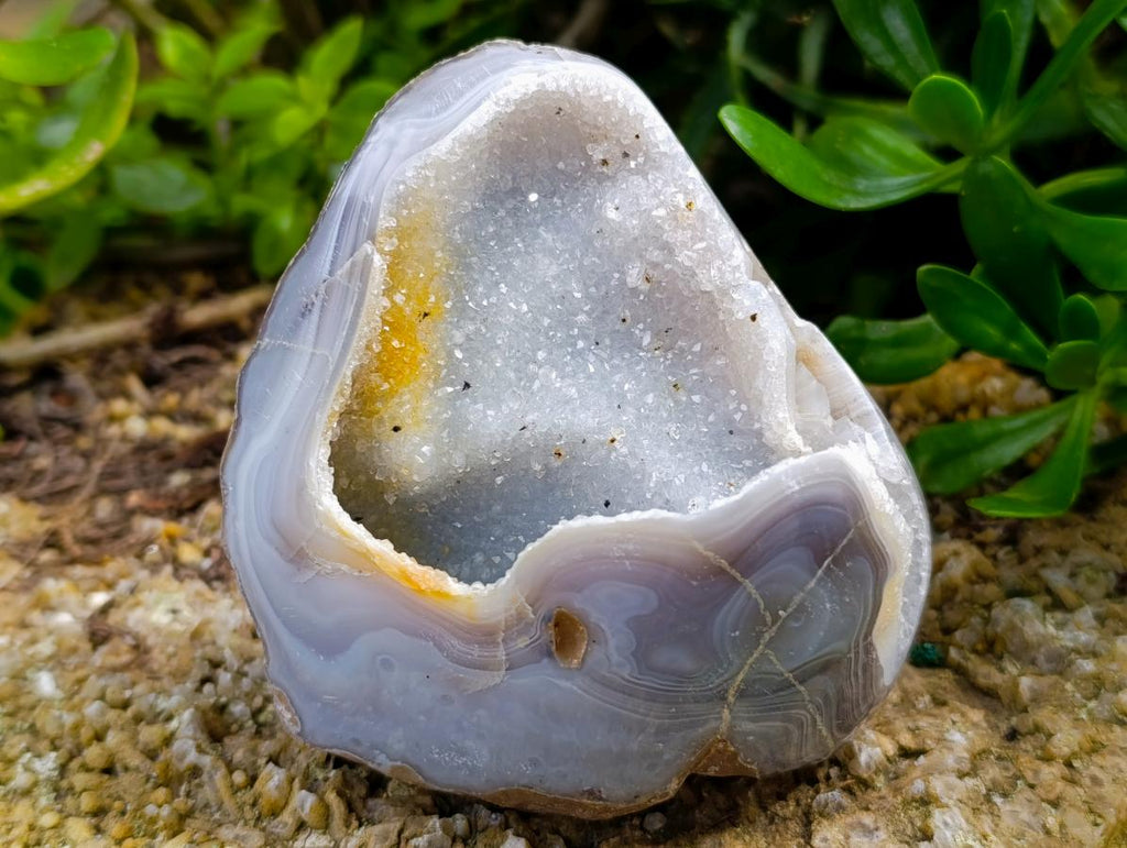 Polished Agate Amethyst Geodes x 3 From Maintirano, Madagascar