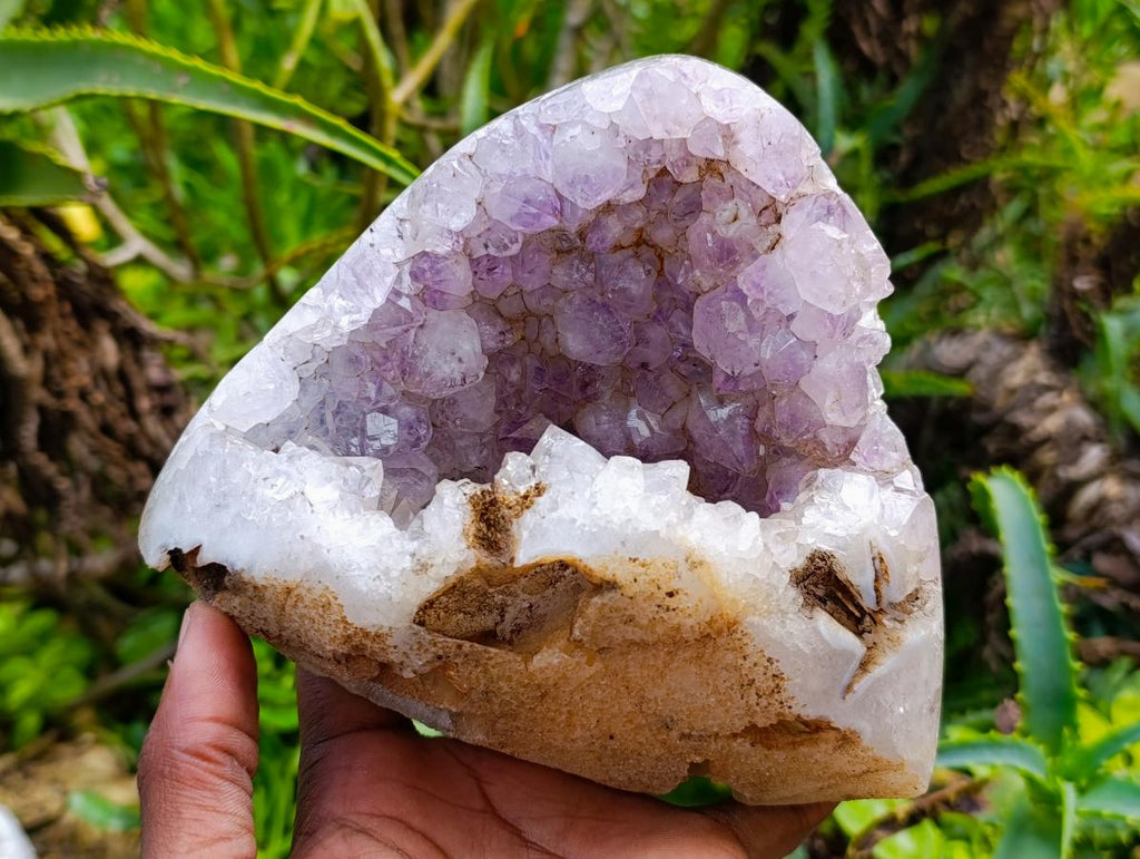 Polished Agate Amethyst Geodes x 3 From Maintirano, Madagascar