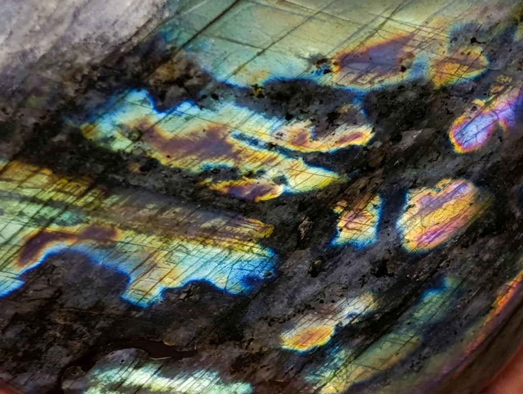 Polished Rare Purple Sunset Flash Labradorite Standing Free Forms x 2 From Madagascar