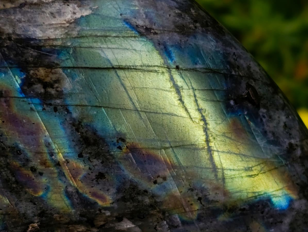 Polished Rare Purple Sunset Flash Labradorite Standing Free Forms x 2 From Madagascar