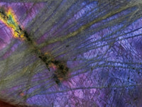 Polished Rare Purple Sunset Flash Labradorite Standing Free Forms x 2 From Madagascar