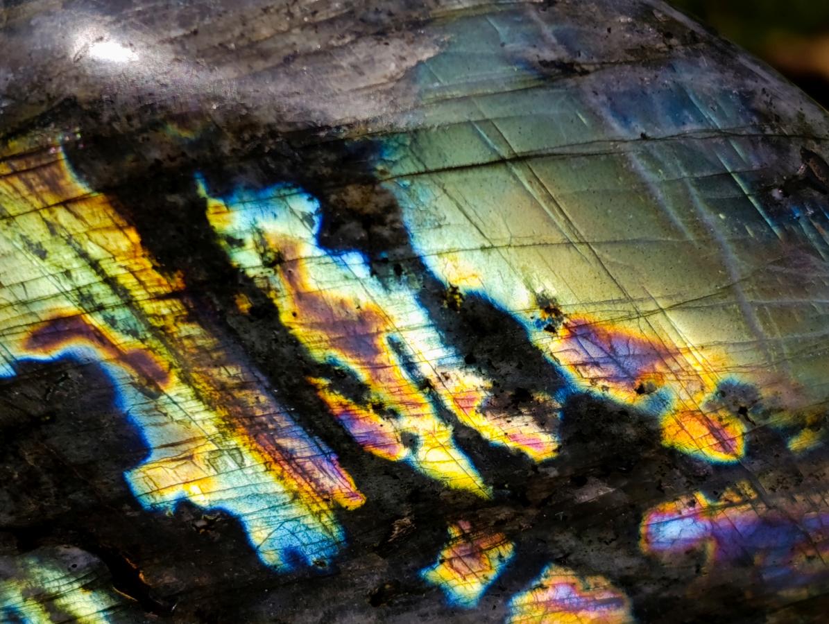 Polished Rare Purple Sunset Flash Labradorite Standing Free Forms x 2 From Madagascar