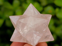 Hand Made Gemmy Rose Quartz Merkabahs x 4 From Madagascar