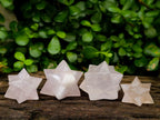 Hand Made Gemmy Rose Quartz Merkabahs x 4 From Madagascar