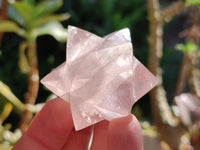 Hand Made Gemmy Rose Quartz Merkabahs x 4 From Madagascar