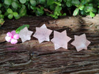 Hand Made Gemmy Rose Quartz Merkabahs x 4 From Madagascar