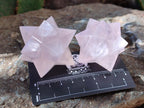 Hand Made Gemmy Rose Quartz Merkabahs x 4 From Madagascar