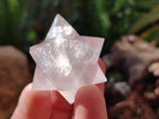 Hand Made Gemmy Rose Quartz Merkabahs x 4 From Madagascar