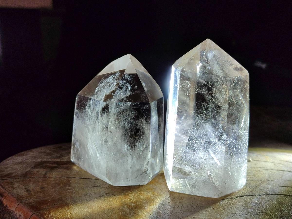 Polished Phantom Smokey Quartz Crystals x 6 From Madagascar