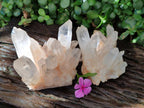 Natural Clear Quartz Clusters x 2 From Madagascar