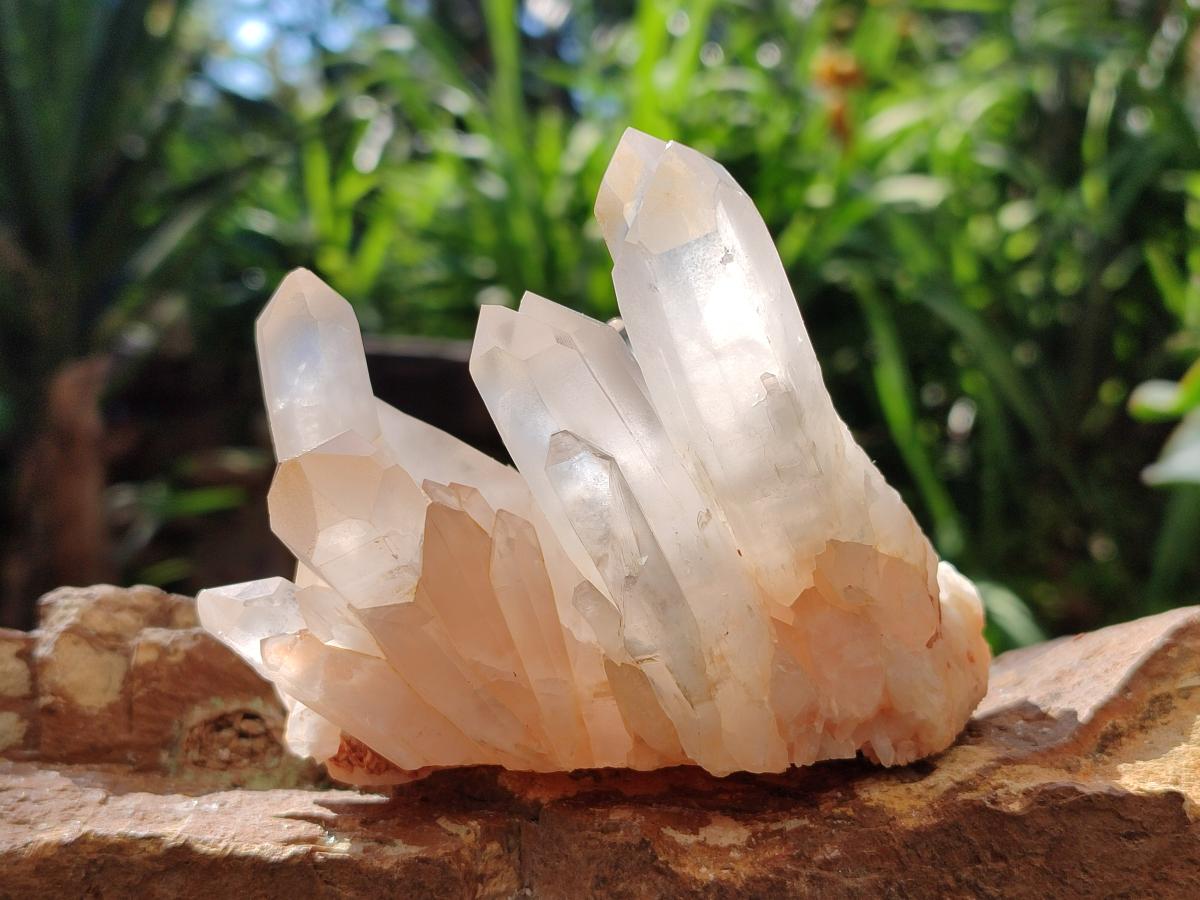 Natural Clear Quartz Clusters x 2 From Madagascar