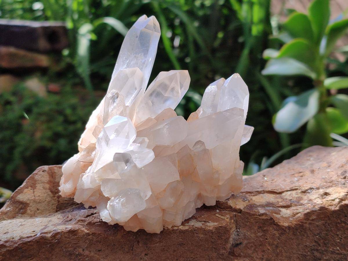 Natural Clear Quartz Clusters x 2 From Madagascar