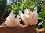 Natural Clear Quartz Clusters x 2 From Madagascar
