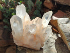 Natural Clear Quartz Clusters x 2 From Madagascar