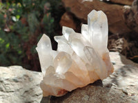 Natural Clear Quartz Clusters x 2 From Madagascar