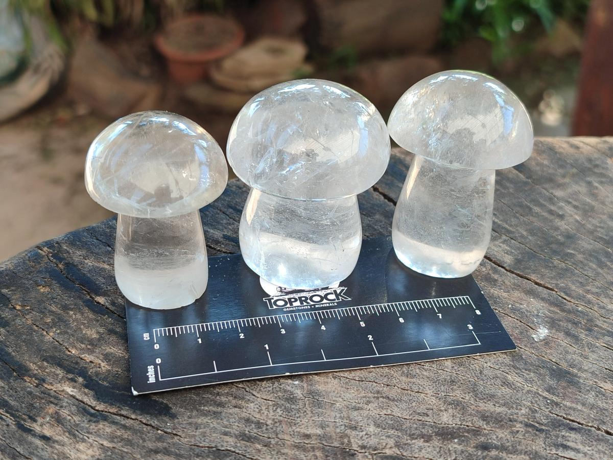 Polished Clear Quartz Mushrooms x 20 From Madagascar