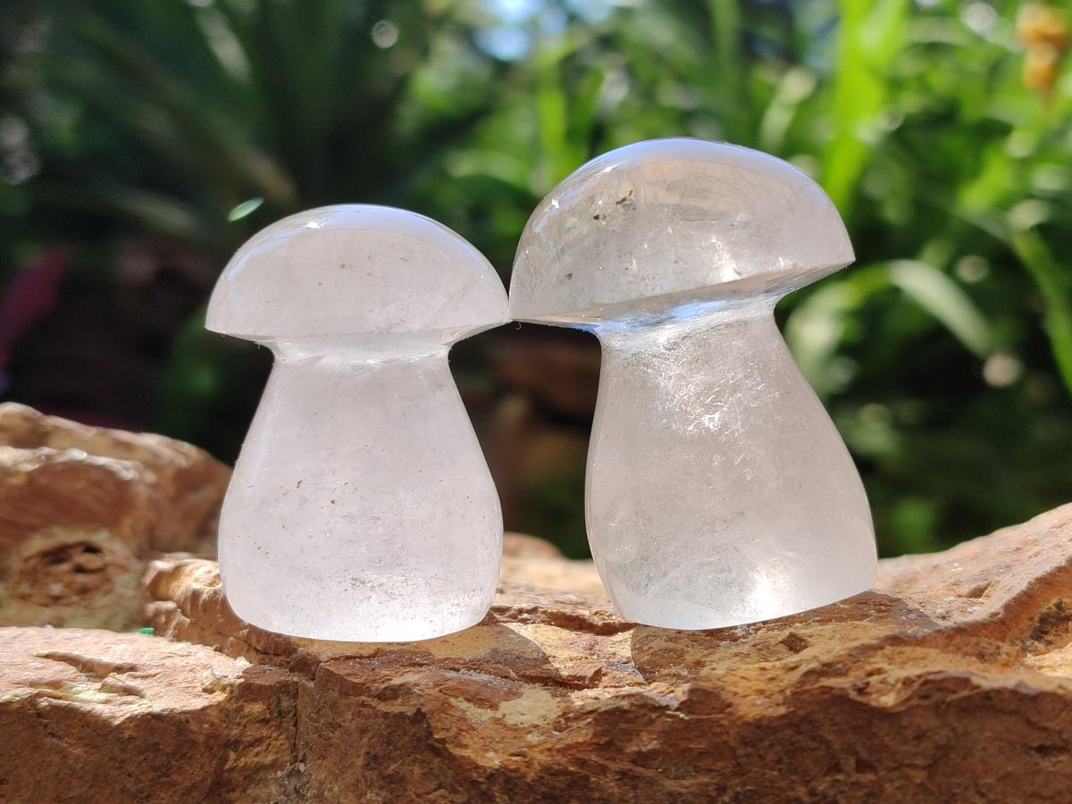 Polished Clear Quartz Mushrooms x 20 From Madagascar