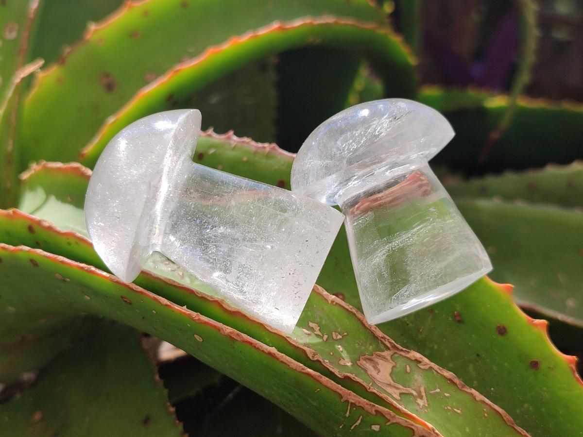 Polished Clear Quartz Mushrooms x 20 From Madagascar