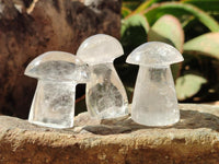 Polished Clear Quartz Mushrooms x 20 From Madagascar