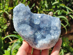 Natural Blue Celestite Geode Specimens x 2 From Sakoany, Madagascar