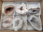 Polished Agates with Crystalline Geodes x 6 From Maintirano, Madagascar
