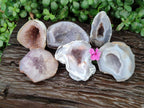 Polished Agates with Crystalline Geodes x 6 From Maintirano, Madagascar