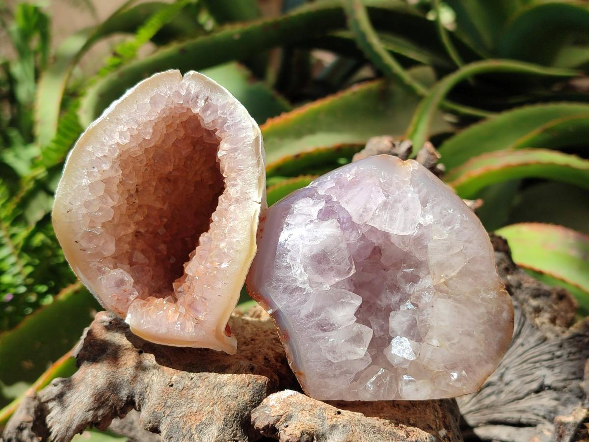 Polished Agates with Crystalline Geodes x 6 From Maintirano, Madagascar