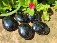 Polished Mini Black Tourmaline Free Forms x 35 From Madagascar