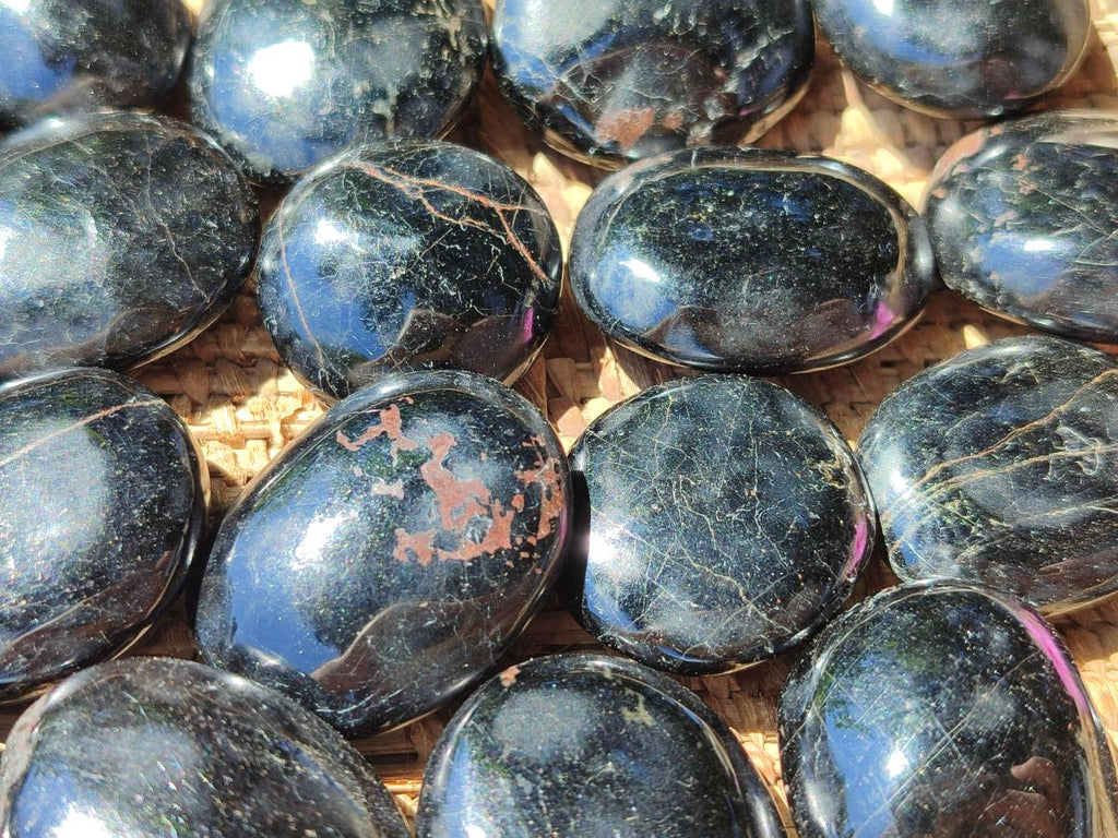 Polished Mini Black Tourmaline Free Forms x 35 From Madagascar