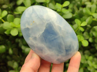 Polished Blue Calcite Standing Free Forms x 4 From Madagascar