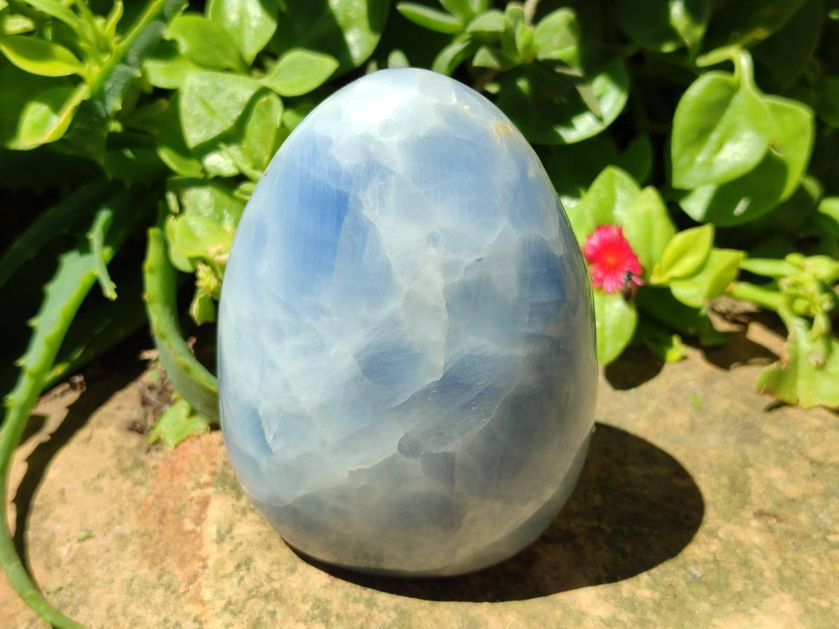 Polished Blue Calcite Standing Free Forms x 4 From Madagascar