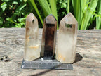 Polished Phantom Smokey Quartz Crystals x 6 From Madagascar