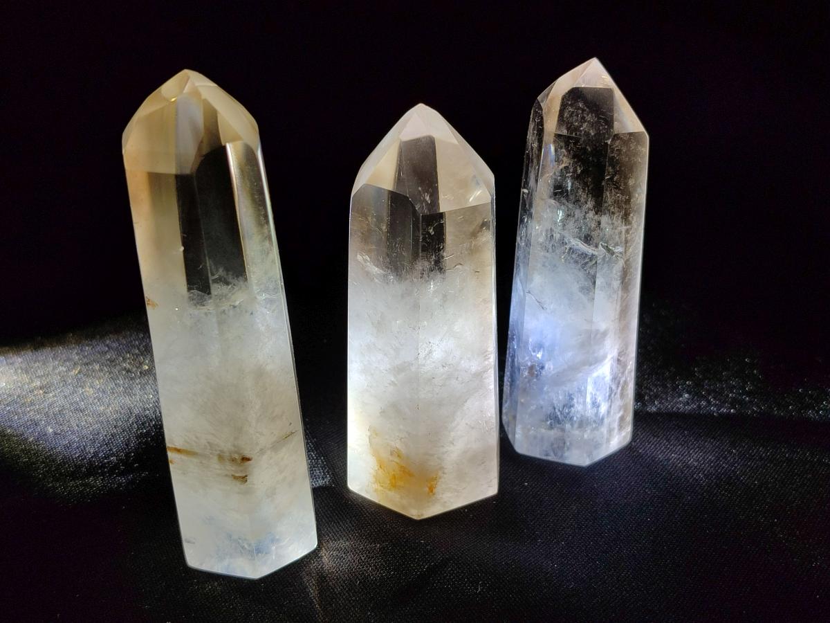 Polished Phantom Smokey Quartz Crystals x 6 From Madagascar