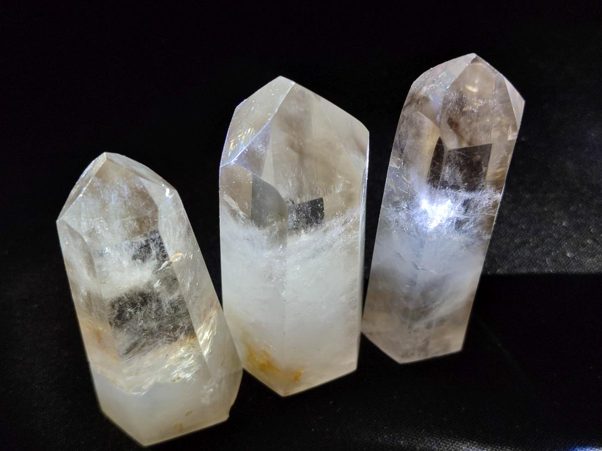 Polished Phantom Smokey Quartz Crystals x 6 From Madagascar