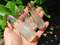 Polished Phantom Smokey Quartz Crystals x 6 From Madagascar