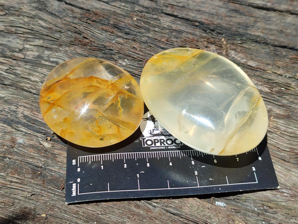 Polished Golden Healer Quartz Crystal Galets x 12 From Ambatofinandrahana, Madagascar