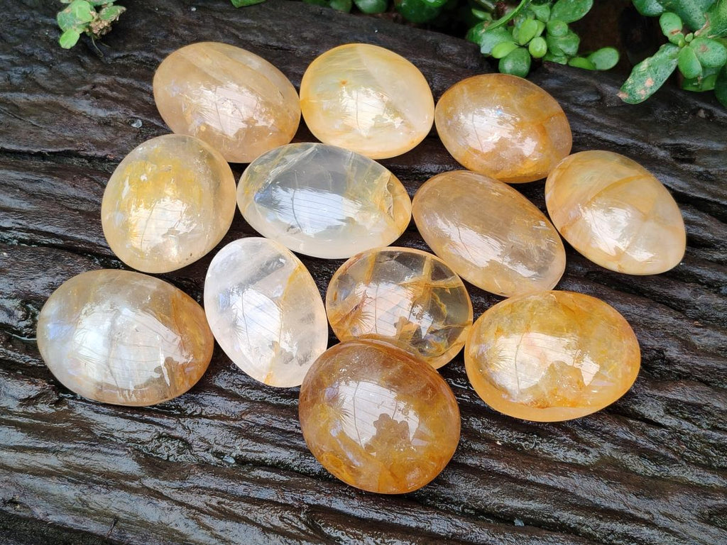 Polished Golden Healer Quartz Crystal Galets x 12 From Ambatofinandrahana, Madagascar