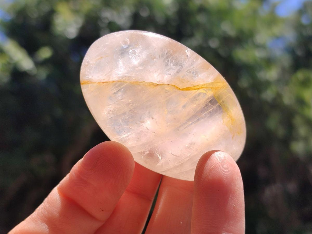 Polished Golden Healer Quartz Crystal Galets x 12 From Ambatofinandrahana, Madagascar